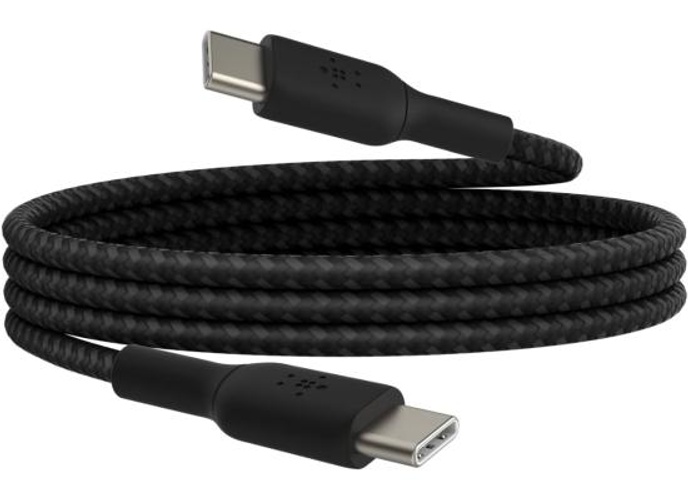 Belkin BoostCharge Braided USB-C to USB-C Cable (1M/3.3ft) for iPhone 16, iPhone 16 Pro, iPhone 16 Pro Max, Galaxy S25, S24, Note, Pixel 9 & 8, iPad Pro, Nintendo Switch 2 & More - Black product thumbnail 2