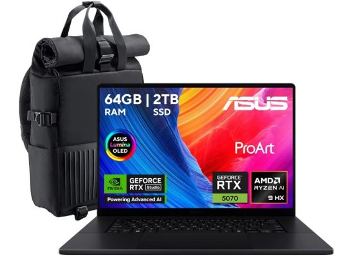 ASUS ProArt P16 H7606WP-RJ132W Creator Laptop | AMD Ryzen™ AI 9 HX 370 | RTX™ 5070 8GB | 64GB LPDDR5X | 2TB PCIe 4.0 SSD | 16" 3K OLED Touch 120Hz | Windows 11 Home | 90NB15K1-M00DP0 product thumbnail 2