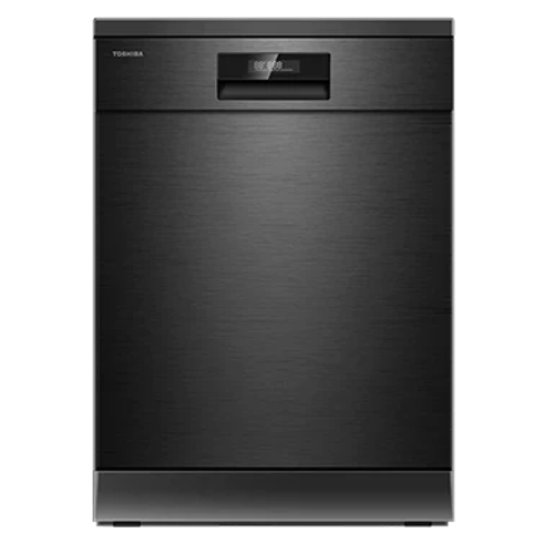 Toshiba Dish Washer - 15 Sets - 8 Programs - 3 sprays - black steal - (DW-15F(BS))