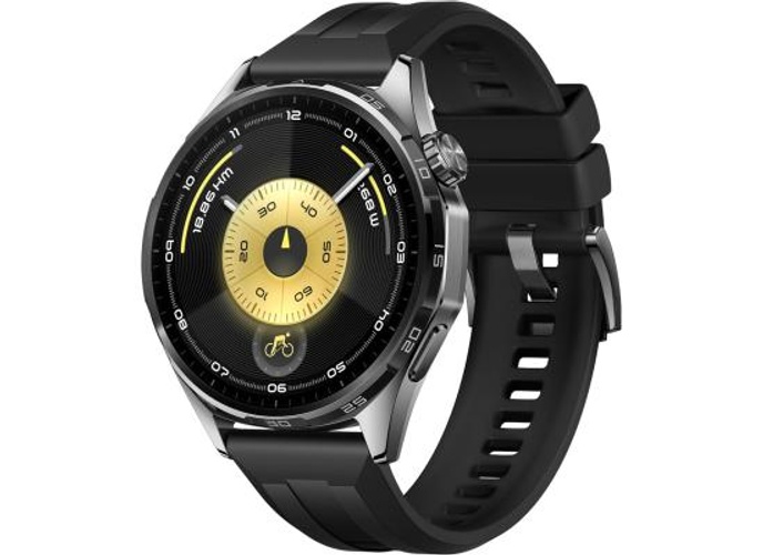 HUAWEI WATCH GT 6 GPS 46mm Smart Watch, 1.47''AMOLED Touchscreen, up to 21 days battery life, Cycling,100+ Sports Mode, iOS & Android, All-day Health Monitoring, Emotional Wellbeing, Black product thumbnail 2