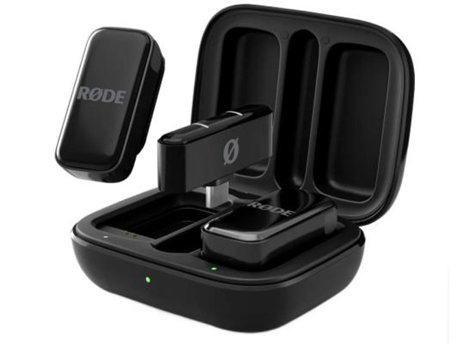 RODE Wireless Micro - Compact Wireless Microphone, Two Mics with Charge Case for Smartphone Content Creation - USB-C - Black product thumbnail 2