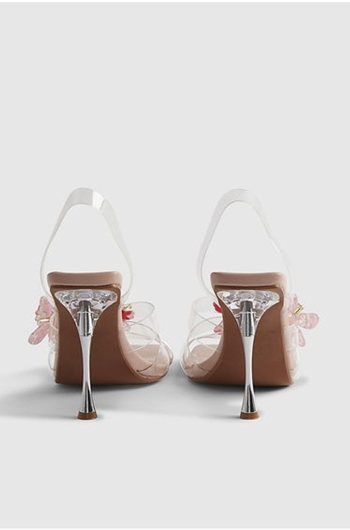 Pink Perspex Flower Heels product thumbnail 3