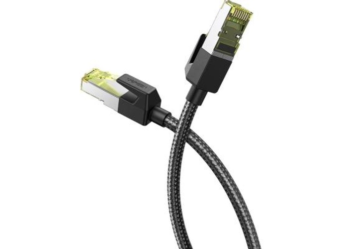 UGREEN Cat 7 Shielded Round Cable with Braided Modular RJ45 Ethernet 3M Cable Plugs - Black product thumbnail 2