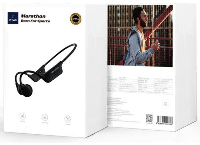 WIWU Marathon MA1 Wireless Bone Conduction Headphone, 5 Hours Music Time, Bluetooth 5.0, 10m Transmission Distance - Black product thumbnail 2