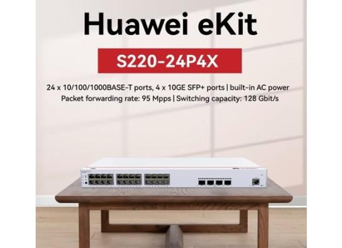 Huawei EKit S220-24P4X Smart Switch 24 Port Gigabit ( 24 POE – 400 Watt ) + 4 10GE SFP+ Ports product thumbnail 2
