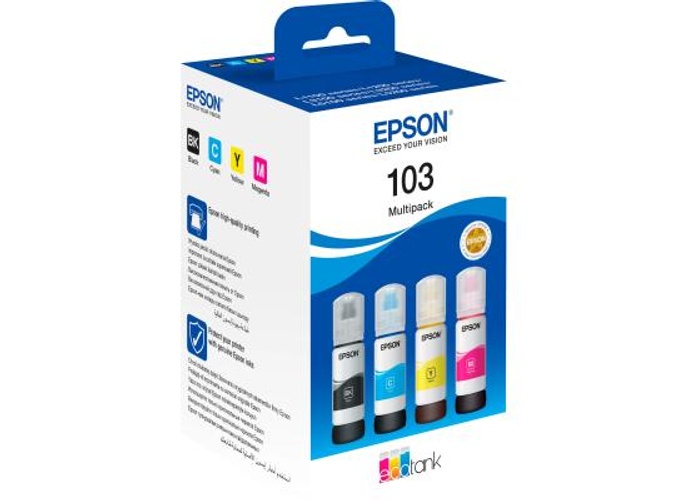 Epson 103 EcoTank 4-Colour Multipack Ink Bottles 260 ml ( Black , Cyan , Magenta , Yellow ) product thumbnail 2