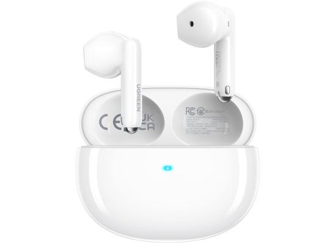 UGREEN WS201 HiTune H5 Headphone Semi-in-ear Earphone, Bluetooth 5.3, 4 Mics Noise Cancelling Headset, 26H Play Time Fast Charging, 13.6mm Large Driver, Lightweight IPX5 Waterproof Game Mode - White product thumbnail 2