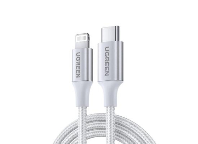 UGREEN US304 70523 Cable with USB-C/ Lightning Connectors MFi Certified 1m - Silver product thumbnail 2