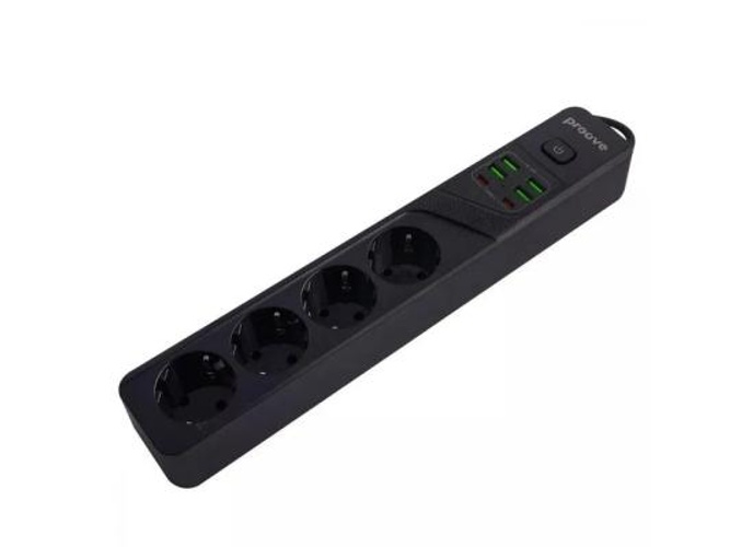 Proove Power Strip Power Socket P-04 (4 sockets + 4 USB + 2 Type-C) 2М - Black product thumbnail 2