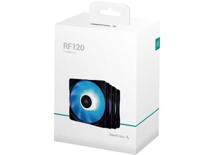 DeepCool RF12 FS RGB 120mm Fan Speed: 500~1500 RPM Fan Airflow: 56.5 CFM Fan Air Pressure: 1.66 mmAq Hydro Bearing - Fan Connector: 4-pin PWM, Pack of 3, Black product thumbnail 2