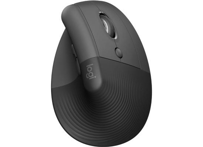 Logitech NEW Lift Vertical Ergonomic Mouse Wireless, Bluetooth Quiet clicks 4 buttons For Windows/macOS/iPadOS, Laptop, PC , Graphite product thumbnail 2