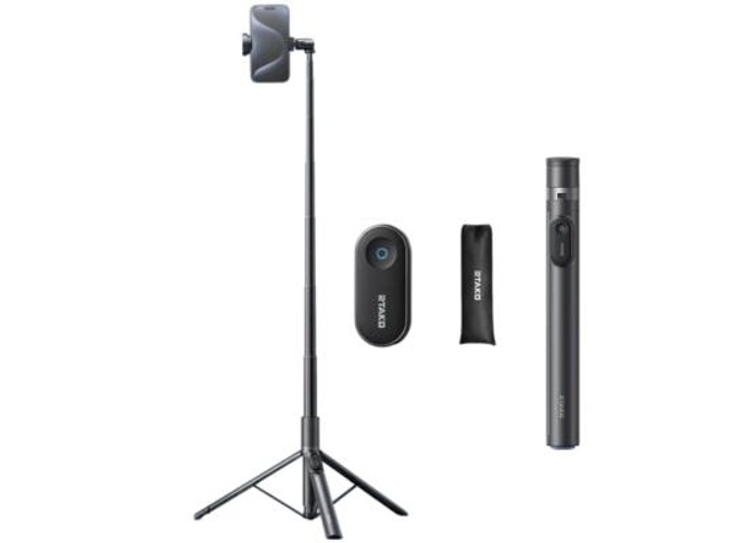 RTAKO RZP001-AB226 Selfie Stick with Tripod and Self-expanding Legs, 720° Rotation, 1.7m with smart design - Black product thumbnail 2