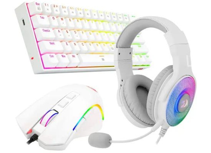 REDRAGON S129W GAMING 3 IN 1 COMBO ( K630 Mechanical Red Switches Keyboard + H350 Pandora 2 Heatset + M607 Griffin Mouse ) - White product thumbnail 2