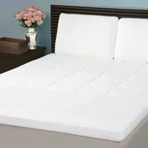 Nova Home Memory Foam Mattress Topper Diamond Stitch 200x200cm - White product thumbnail 2