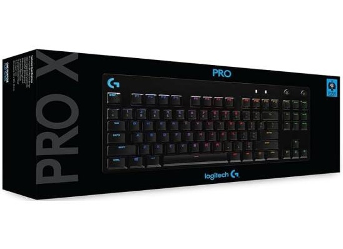 Logitech G Pro X TKL Wired Mechanical Swappable Switches LIGHTSYNC RGB Detachable Cable 12 Programmable F-keys GX Blue Clicky Switches - Black product thumbnail 2