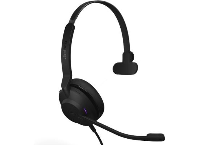 Jabra Evolve2 30 MS Wired USB-C Mono Lightweight Portable Telephone Headset w/ 2 Built-in Microphones All-day Comfort & Noise Isolation product thumbnail 2