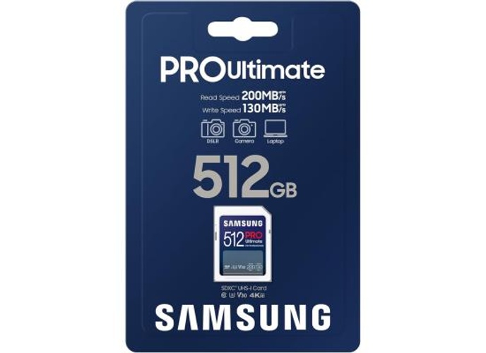 Samsung PRO Ultimate Full Size 512GB SDXC Memory Card, Up to 200 MB/s, 4K UHD, UHS-I, C10, U3, V30, A2, for DSLR, Mirrorless Cameras, PCs product thumbnail 2