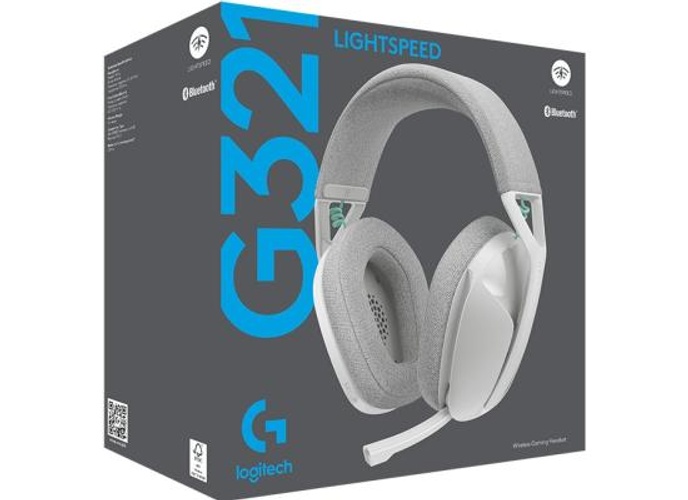 Logitech G321 Lightspeed Wireless Bluetooth Gaming Headset, Dynamic Comfort and fit, 16 kHz Boom mic, 20+ hrs Battery, PC, PS4, PS5, Nintendo Switch, Mobile - White product thumbnail 2