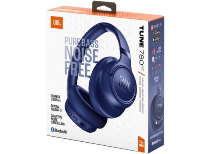 JBL Tune 780 NC Wireless Over-Ear Bluetooth Headphones with Adaptive Noise-Cancelling Technology, Smart Ambient, 76-Hour Battery Life and Google Fast Pair/Microsoft Swift Pair, Blue product thumbnail 2