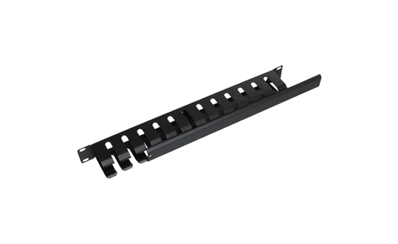 19” 1U Metal Cable Management Bar with Cover