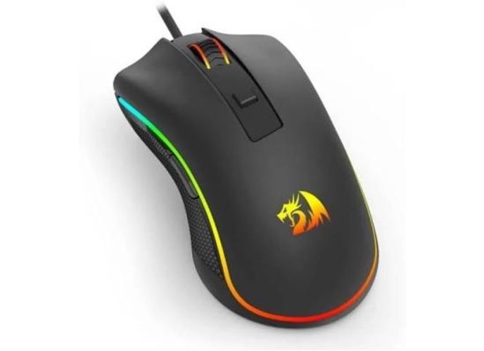 Redragon M611 RGB High-Performance Wired Gaming Mouse, Comfort, and Style For Gamers and Professionals Featuring customizable 12800DPI, Vibrant RGB lighting, and a Sleek Ergonomic - Black product thumbnail 2