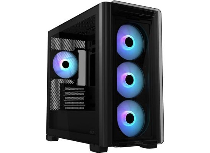 ASUS A23 Plus Computer Case, 4x Pre-Installed aRGB Fans, Up to 360mm Radiator & 7x 120mm Fan Support, 380mm Graphics Card Compatible, Front Panel USB Type-C I/O, Black product thumbnail 2