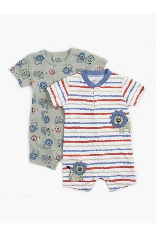 Pack of 2 - Graphic Print Short Romper