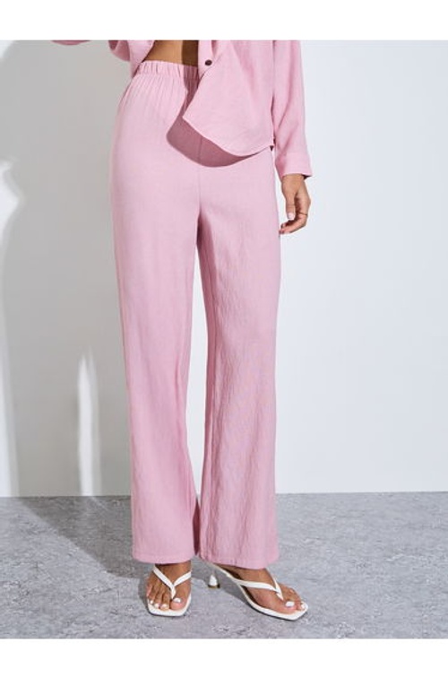 oversize fit long length shirt with shirt collar and wide leg pants modest set product thumbnail 4