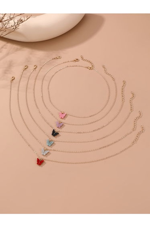 Pack of 6 - Butterfly Pendant Necklace product thumbnail 4