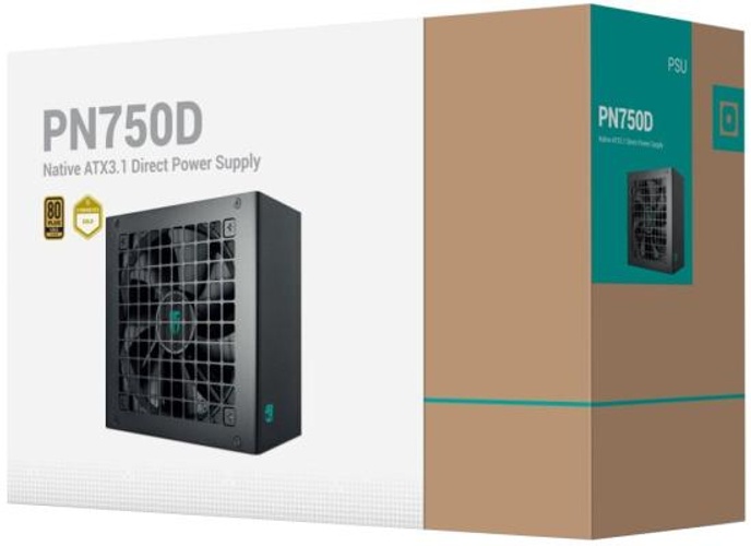 Deepcool Gamer Storm PN750D 750W 80+ Gold ATX 3.1 + PCI-E 5.1 Active PFC + Full Bridge SRC LLC + DC to DC, Hydro Bearing, 120mm Fan Size, Black product thumbnail 2