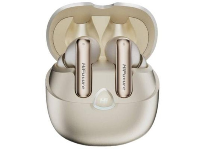 Hifuture Sonic AIR TWS Earbuds, ENC for Calls, Bluetooth 5.3, 25 Hours Playtime, IPX5 Sweatproof, Powerful Bass - Gold product thumbnail 2