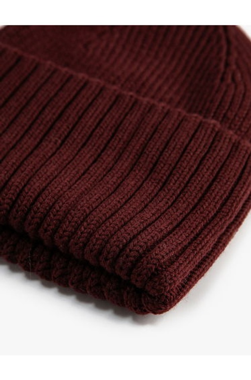 Rib-Knit Beanie with Wide Foldover Cuff product thumbnail 3