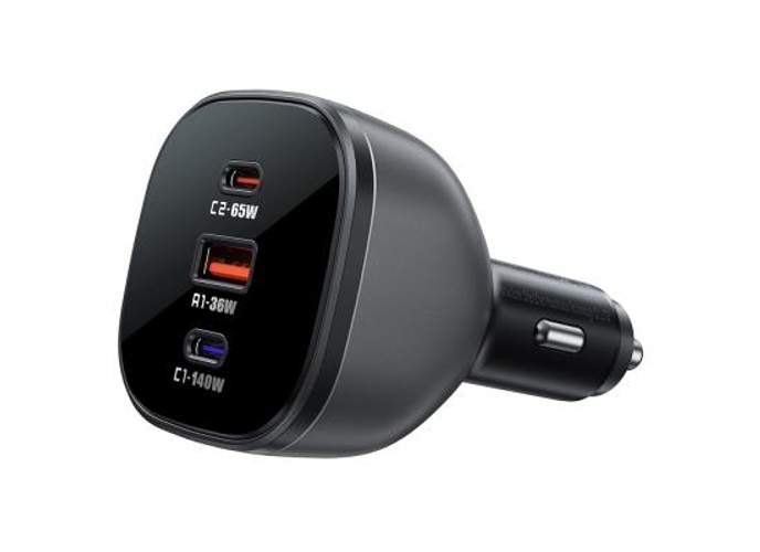 ACEFAST B14 165W USB + Dual Type-C Car Charger Phone Fast Charging Adapter - Black product thumbnail 2