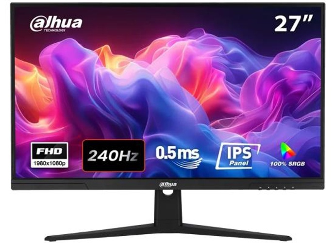 DAHUA LM27-E241B 27” IPS Full HD up to 240Hz 0.5 ms HDR 10 Ultra-Thin 99% sRGB 350nits Adaptive Sync w/ Display Port & HDMI Interface , Black product thumbnail 2