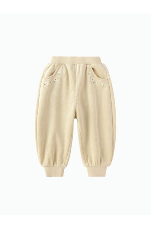 Unisex Jogger Pants with Embroidered Flowers product thumbnail 4
