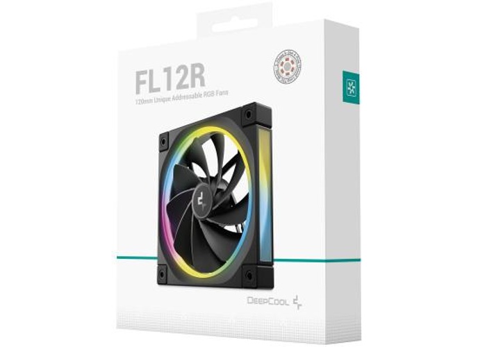 DeepCool FL12R Reversed Fan Blade 120mm Case Fans, 2150 RPM Fan Speed, 55 CFM Fan Airflow, Fluid Dynamic Bearing Type, 4-Pin PWM Fan Connector, Addressable RGB LED, Single Pack, Black product thumbnail 2