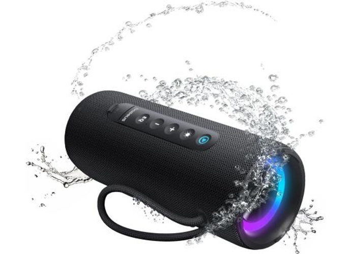 Baseus AeQur Series VO20 Bluetooth Speaker with Ambient RGB Light | BT 5.3, 15H Playtime, 15W Loud Stereo Sound, Deep Bass - Black product thumbnail 2