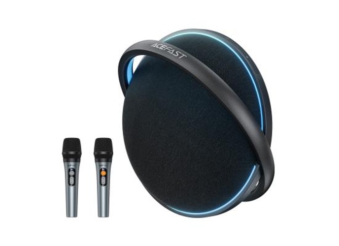 ACEFAST K5 Max IPX4 Waterproof Portable Karaoke Bluetooth-compatible Speaker with Dual Wireless Microphones - Black product thumbnail 2