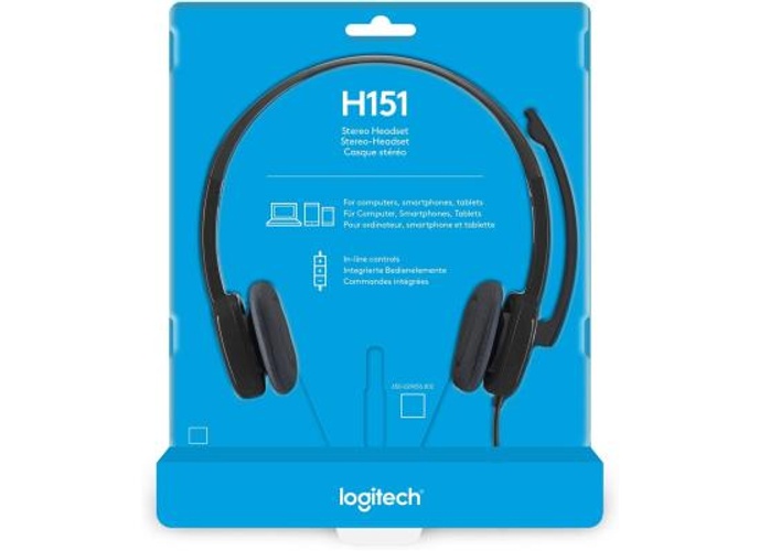 Logitech H151 Stereo Headset with Noise-Cancelling Mic 3.5mm Audio Jack product thumbnail 2