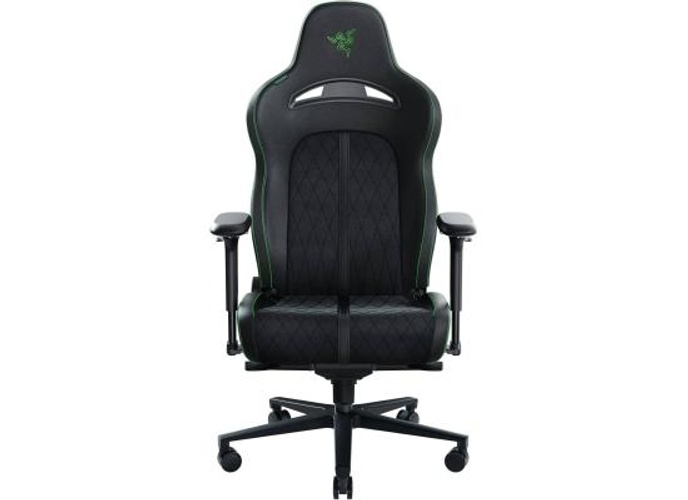 Razer Enki Pro Premium Gaming Chair with Alcantara Leather, Built-In Lumbar Arch, Dual-Density Cushioned Backrest, Reactive Seat Tilt & Up To 152 Recline, Black / Green product thumbnail 2