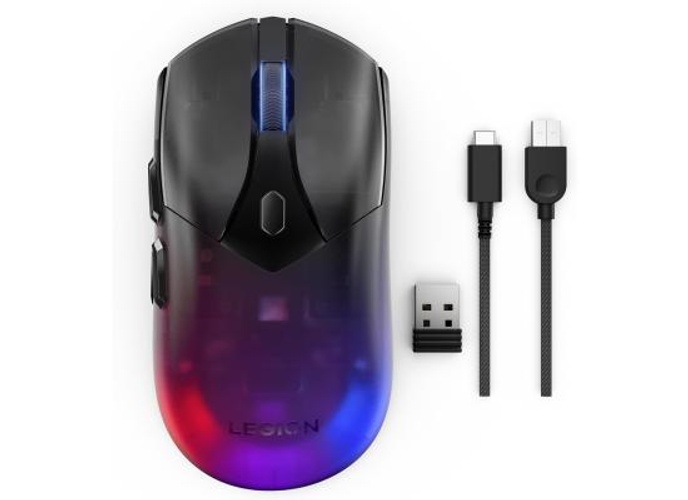 Lenovo Legion M410 Wire & Wireless RGB Mouse 6 Button Palm Grip 16,000 DPI 53 Hour Rechargeable Battery 2-Zone RGB Lighting NVIDIA Reflex Compatible product thumbnail 2