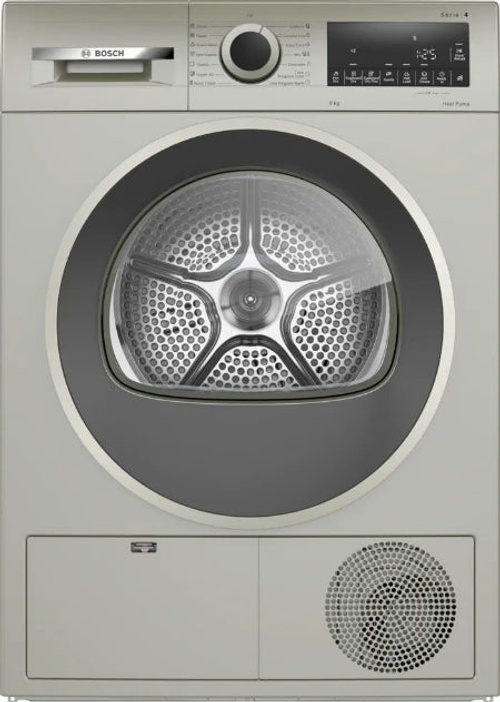 Bosch Heat Pump Dryer A, Series 4, 7 Automatic Programs Motion, 9KG, Silver