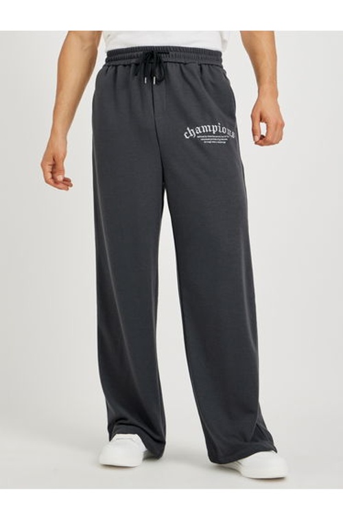 Oversize Open Hem Embroidered Joggers product thumbnail 2
