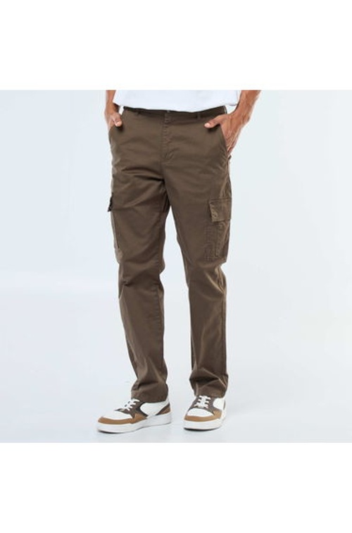 Straight-cut multi-pocket trousers BROWN product thumbnail 4