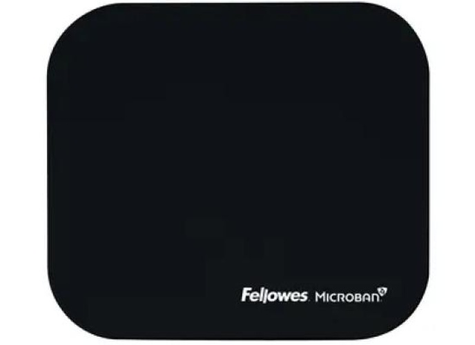 Fellowes Microban Mouse Mat in Black with Antibacterial Protection Layer - Black product thumbnail 2