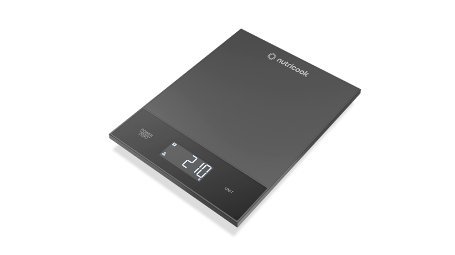 NUTRICOOK Digital Kitchen Scale | 5kg Capacity | Tare Function - Black