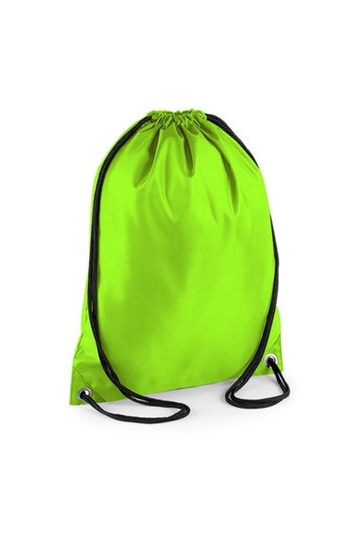 BagBase Budget Water Resistant Sports Gymsac Drawstring Bag (11 Litres) - Lime