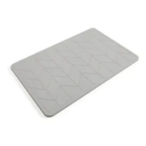 Weva Zic Zac Diatomite Stone Bath Mat - 39x60 cm - Light Grey product thumbnail 2