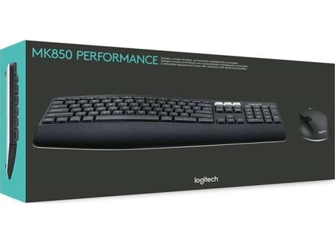 Logitech MK850 Performance Wireless Keyboard and Mouse Combo, Bluetooth Smart, 2.4GHz Wireless Connection, 1000 Dpi Sensor, 8 Buttons, English Layout, Black product thumbnail 2