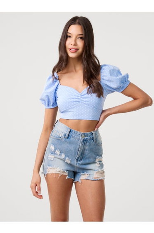 Polka Dot Puff Sleeve Top product thumbnail 2